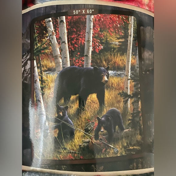 Royal Plush Scenic Throw Bear Design Multicolor - Picture 2 of 4